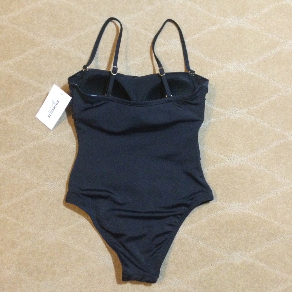 Swimsuits For All NWT Mesh Wrap Bandeau One-Piece Swimsuit, 4 - Picture 5 of 9